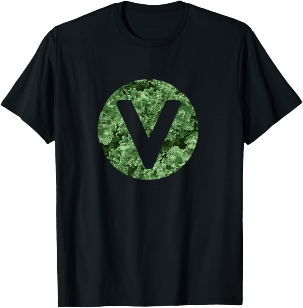 Vegan and Vegetarian Logo Kale T shirt T-Shirt - Image 2